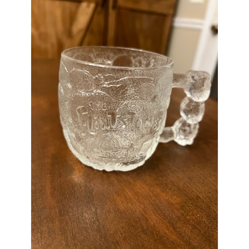 1993 Vintage Flintstones "RocDonald's" Glass Collector Mug
